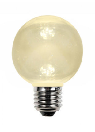 Leuchtmittel Transparent G60, E27, 3W, Kunststoff, Dimmbar, Warm Licht, für Außen