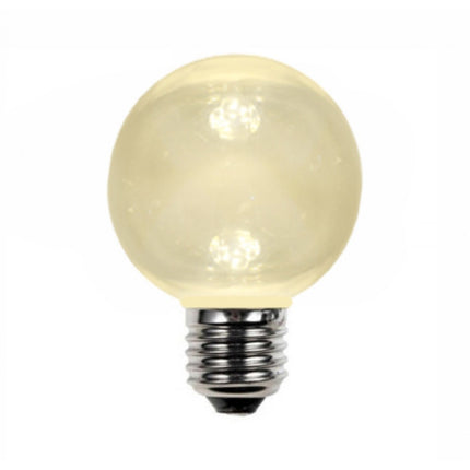 Leuchtmittel Transparent G60, E27, 3W, Kunststoff, Dimmbar, Warm Licht, für Außen