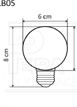 Leuchtmittel Transparent G60, E27, 1.5W, Kunststoff, Dimmbar, Warm Licht, für Außen