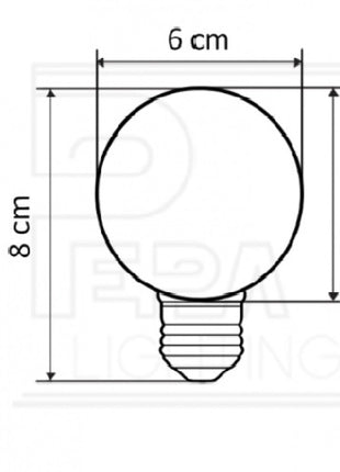 Leuchtmittel Transparent G60, E27, 3W, Kunststoff, Dimmbar, Warm Licht, für Außen