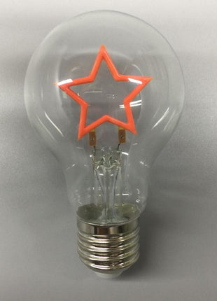 Leuchtmittel Stern LED Filament A60, E27, 1.5W, Glas, Dimmbar, Gelbe Licht, für Außen