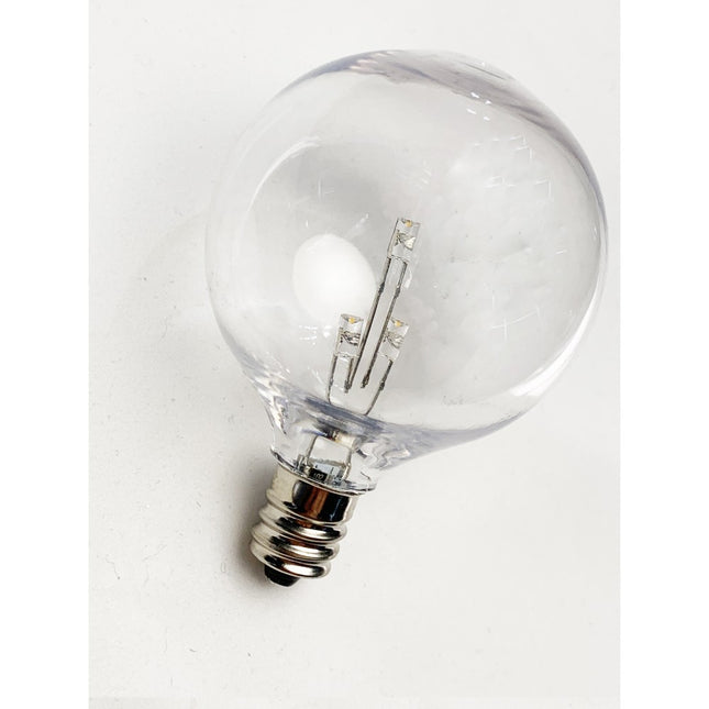 LED-Leuchtmittel G50, Kunststoff, E12, 1W, Warm Licht, für Außen