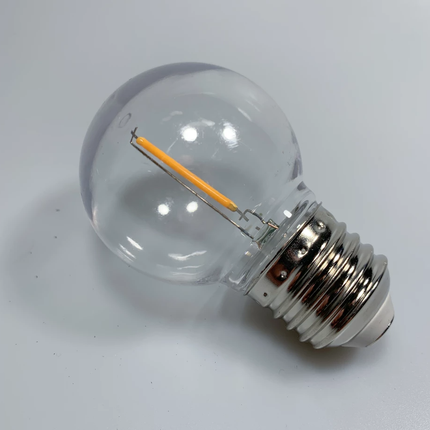 LED-Leuchtmittel G50, E27, 1W, Kunststoff, Dimmbar, Warm Licht, für Außen