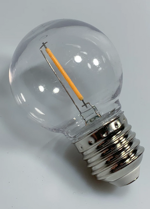 LED-Leuchtmittel G50, E27, 1W, Kunststoff, Dimmbar, Warm Licht, für Außen