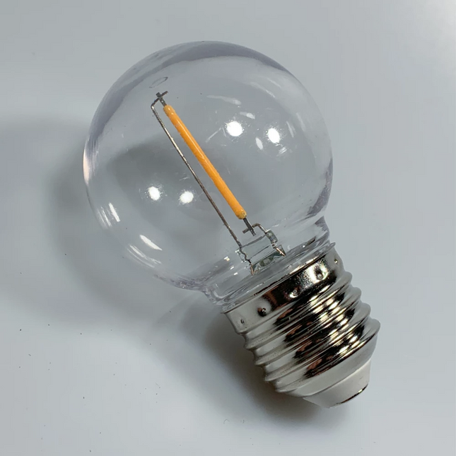 LED-Leuchtmittel G50, E27, 1W, Kunststoff, Dimmbar, Warm Licht, für Außen