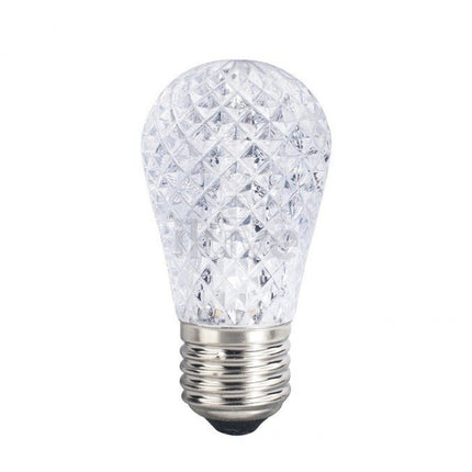 Leuchtmittel auf Diamantschliff Stil S14, E27, 1W, Kunststoff, Dimmbar, Warm Licht, für Außen