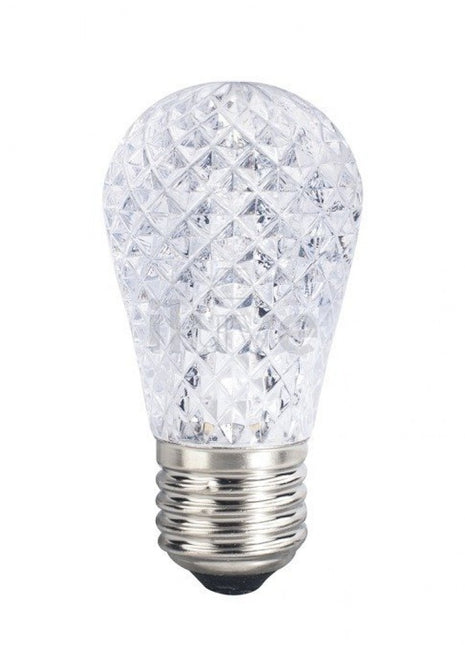 Leuchtmittel auf Diamantschliff Stil S14, E27, 1W, Kunststoff, Dimmbar, Warm Licht, für Außen