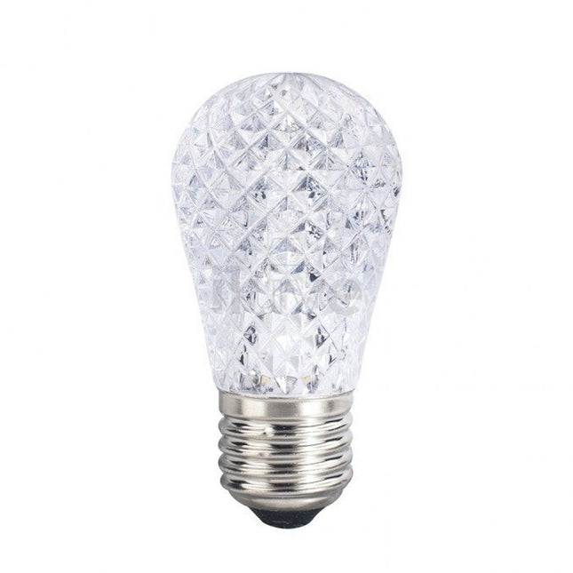 Leuchtmittel auf Diamantschliff Stil S14, E27, 1W, Kunststoff, Dimmbar, Warm Licht, für Außen