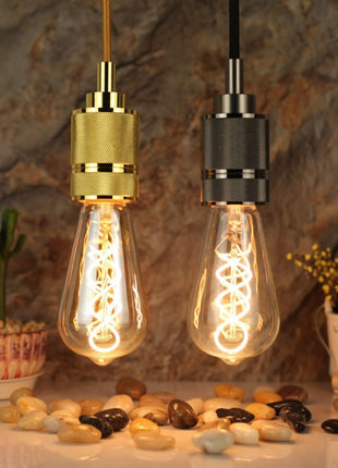 Leuchtmittel Vintage mit Spirale ST64, E27, 4W, Ombre Glas, Dimmbar, Warm Licht, für Außen