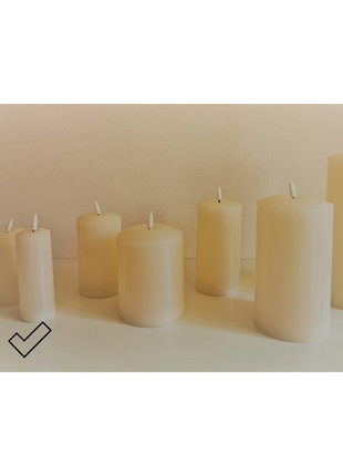 LED Kerze 5 x 15 cm Realistische Flamme mit Timerfunktion und Fernbedienung, Batteriebetrieben