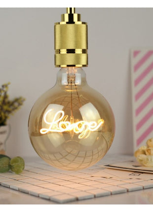 Leuchtmittel LOVE Filament G125, E27, 4W, Glas, Dimmbar, Warm Licht, für Außen