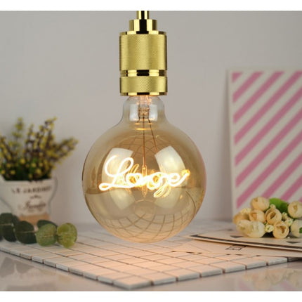 Leuchtmittel LOVE Filament G125, E27, 4W, Glas, Dimmbar, Warm Licht, für Außen
