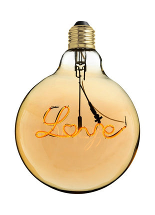 Leuchtmittel LOVE Filament G125, E27, 4W, Glas, Dimmbar, Warm Licht, für Außen