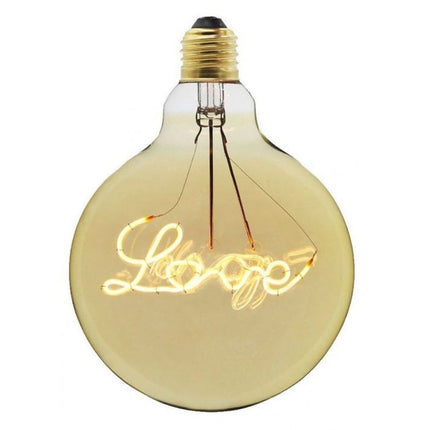 Leuchtmittel LOVE Filament G125, E27, 4W, Glas, Dimmbar, Warm Licht, für Außen
