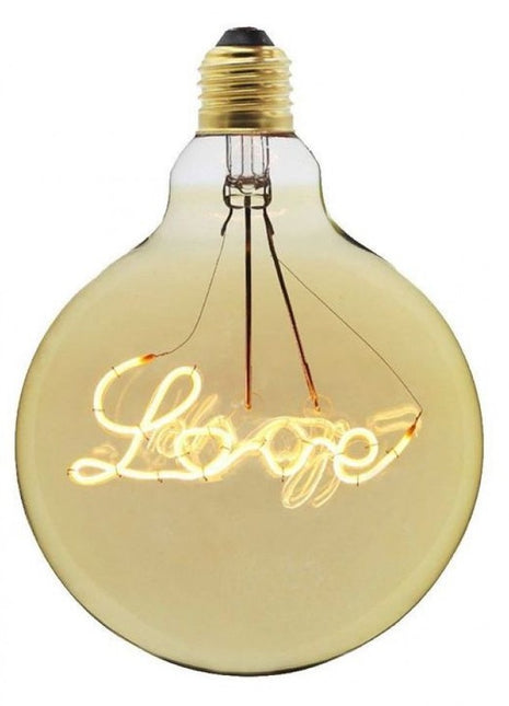 Leuchtmittel LOVE Filament G125, E27, 4W, Glas, Dimmbar, Warm Licht, für Außen