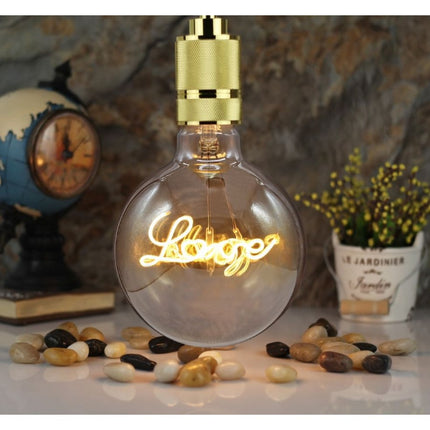 Leuchtmittel LOVE Filament G125, E27, 4W, Glas, Dimmbar, Warm Licht, für Außen