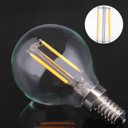 LED-Lampe mit 2 LEDs Filament, G50, E12, 2W, Glas, Dimmbar, Warm Licht, für Außen