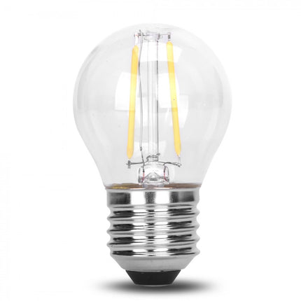 Lampe mit 2 LEDs Filament G50, E27, 2W, Kunststoff, Dimmbar, Warm Licht, für Außen