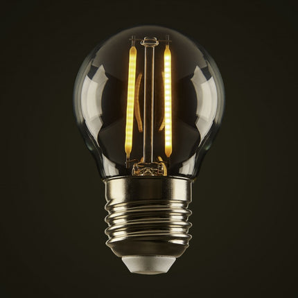 Lampe mit 2 LEDs Filament G50, E27, 2W, Kunststoff, Dimmbar, Warm Licht, für Außen