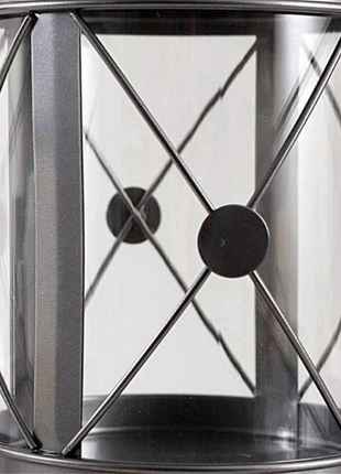 Metallkäfig-Laterne mit LED-Kerze, Warmes Licht mit Batterien