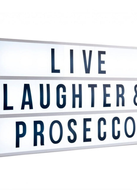 Leuchtkasten Kino A3 Vintage Mit 85 Buchstaben, Zahlen und Symbole, Batteriebetrieben, USB-Anschlusskabel