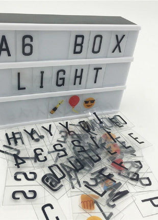 Magnetisch Leuchtkasten A6 mit 90 Buchstaben, Batteriebetrieben