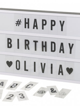 Magnetisch Leuchtkasten A6 mit 90 Buchstaben, Batteriebetrieben