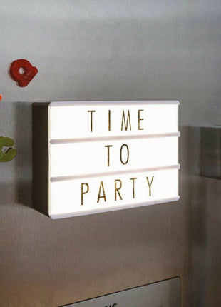 Magnetisch Leuchtkasten A6 mit 90 Buchstaben, Batteriebetrieben