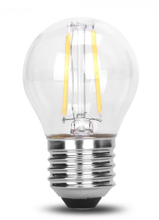 Leuchtmittel mit 2 LEDs Filament G45, E27, 2W, Kunststoff, Warm Licht, für Außen