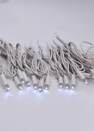 Lichterkette 10M mit 120 LEDs mit Blaue Glühwürmchen, Weißes Kabel, Warm Licht, Verbindbar 200M, für Außen