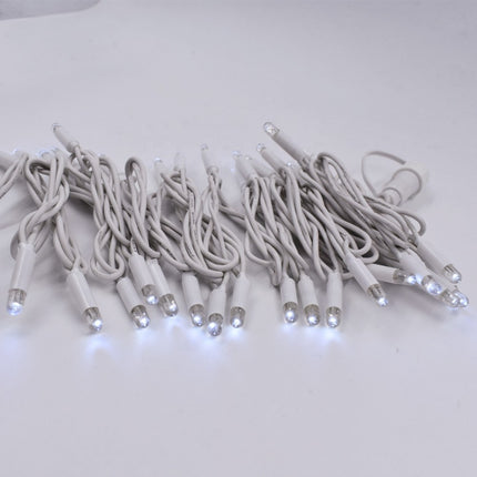 Lichterkette 10M mit 120 LEDs mit Blaue Glühwürmchen, Weißes Kabel, Warm Licht, Verbindbar 200M, für Außen