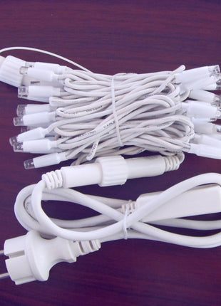 Lichterkette 10M mit 120 LEDs mit Blaue Glühwürmchen, Weißes Kabel, Warm Licht, Verbindbar 200M, für Außen