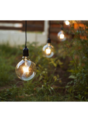 Große LED Lampe G125, E27, 4W, Glas, Dimmbar, 75lm/W, Warm Licht, für Außen