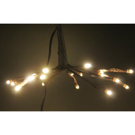 Lichtervorhang 2M mit 100 Mini-LEDs Feuerwerk, Schwarzes Kabel, Warm Licht, für Außen