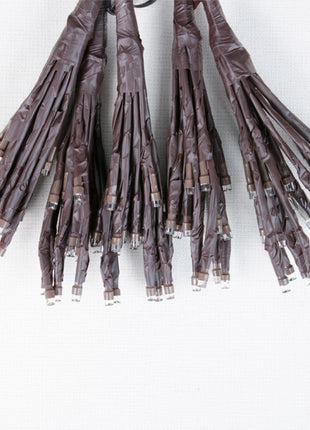 Lichtervorhang 2M mit 100 Mini-LEDs Feuerwerk, Schwarzes Kabel, Warm Licht, für Außen