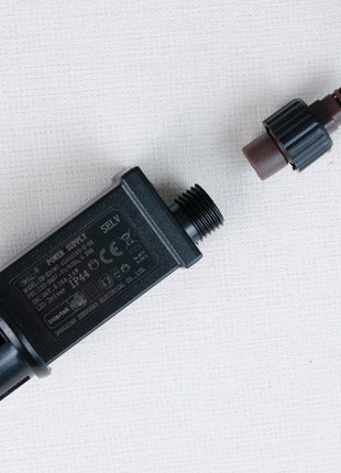 Lichtervorhang 2M mit 100 Mini-LEDs Feuerwerk, Schwarzes Kabel, Warm Licht, für Außen