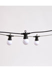 GL0002 - Lichterkette 10M mit 20 Matt LED-Lampen, Schwarzes Kabel