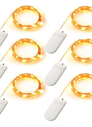 Lichterkette 3M Künstliche Efeugirlande mit 30 Mini-LEDs, Warm Licht mit Batterien im Lieferumfang