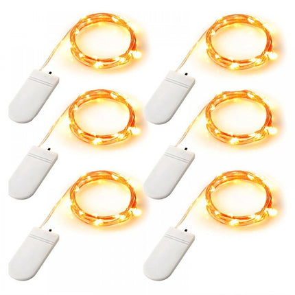Lichterkette 3M Künstliche Efeugirlande mit 30 Mini-LEDs, Warm Licht mit Batterien im Lieferumfang