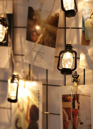 Lichterkette 4M mit 30 Laternen LEDs, Durchsichtig Kabel, Warm Licht, mit Batteriebetrieb