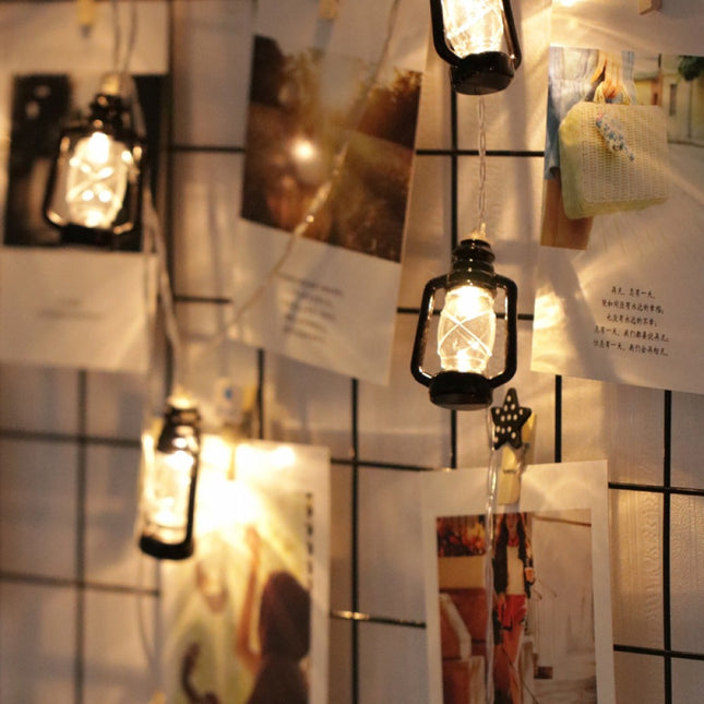 Lichterkette 4M mit 30 Laternen LEDs, Durchsichtig Kabel, Warm Licht, mit Batteriebetrieb