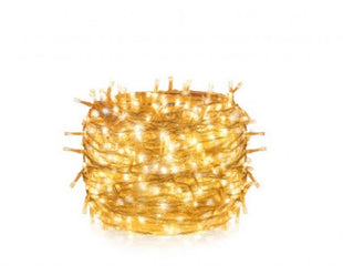 Lichterkette 60M mit 600 Mini-LEDs, Durchsichtig Kabel, Warm Licht, für Außen