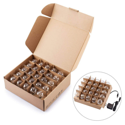 Lichterkette 8,7M mit 30 LED Lampen + 3 Geschenk, E12, Schwarzes Kabel, Warm Licht, für Außen