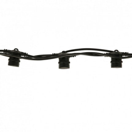 Lichterkette 10M mit 10 Incandescent Glühbirnen, S14, E27, 11W, Dimmbar, Schwarzes Kabel, Verbindbar 90M, für Außen