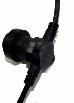 Kabel 10M mit 20 Fassungen E27 max. 15W, Schwarzes Kabel, Verbindbar max. 1000W, für Außen