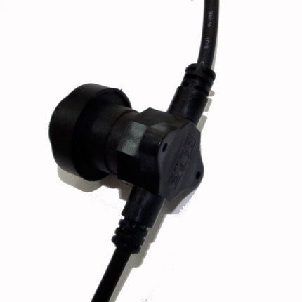 Kabel 10M mit 20 Fassungen E27 max. 15W, Schwarzes Kabel, Verbindbar max. 1000W, für Außen