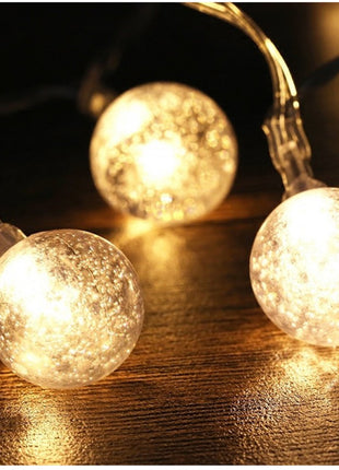 Lichterkette 20M mit 150 Super Bright LED-Kugeln, Durchsichtig Kabel, Warm Licht, für Außen