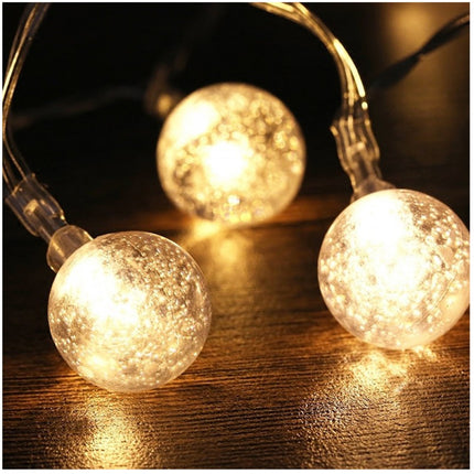 Lichterkette 20M mit 150 Super Bright LED-Kugeln, Durchsichtig Kabel, Warm Licht, für Außen