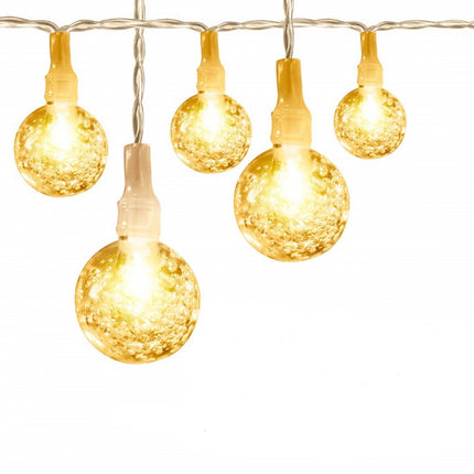 Lichterkette 20M mit 150 Super Bright LED-Kugeln, Durchsichtig Kabel, Warm Licht, für Außen