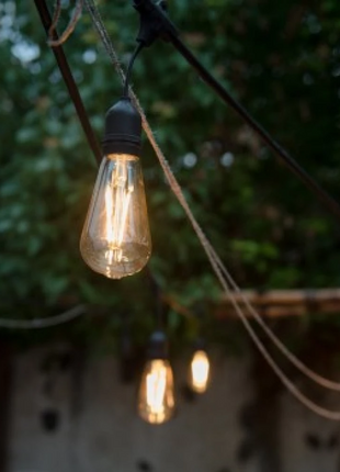 Vintage LED Leuchtmittel ST64, E27, 2W, Retro Ombre Glas, Warm Licht, für Außen